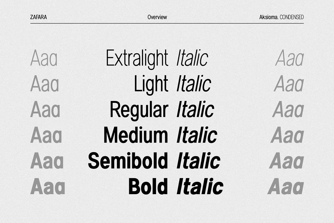 Aksioma - Condensed Sans Serif 3