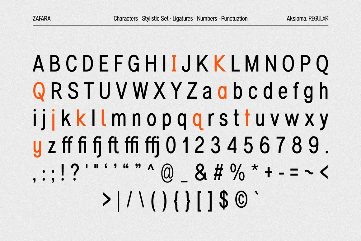 Aksioma - Condensed Sans Serif 4