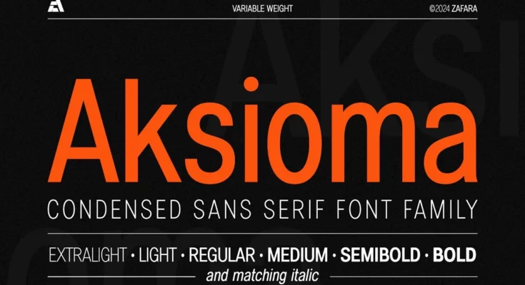 Aksioma - Condensed Sans Serif