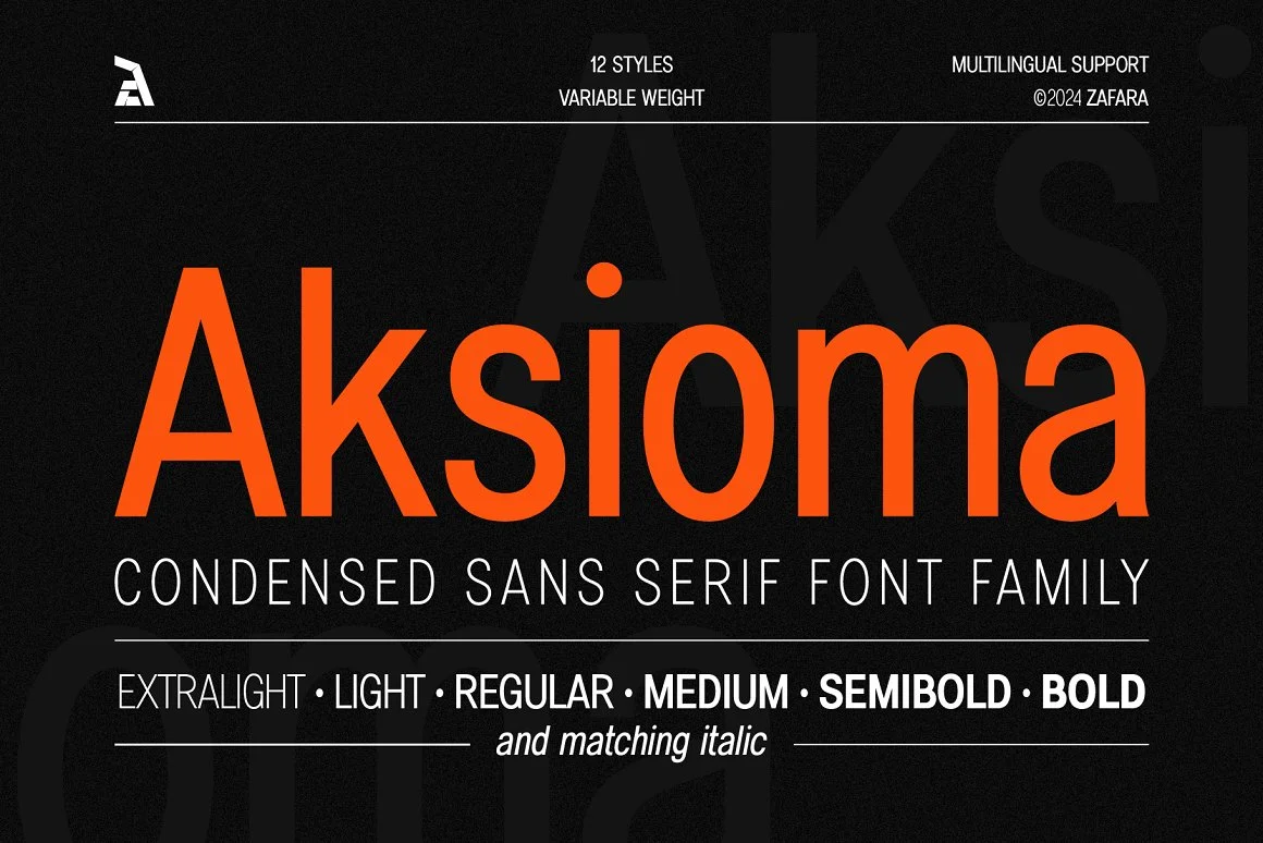 Aksioma - Condensed Sans Serif
