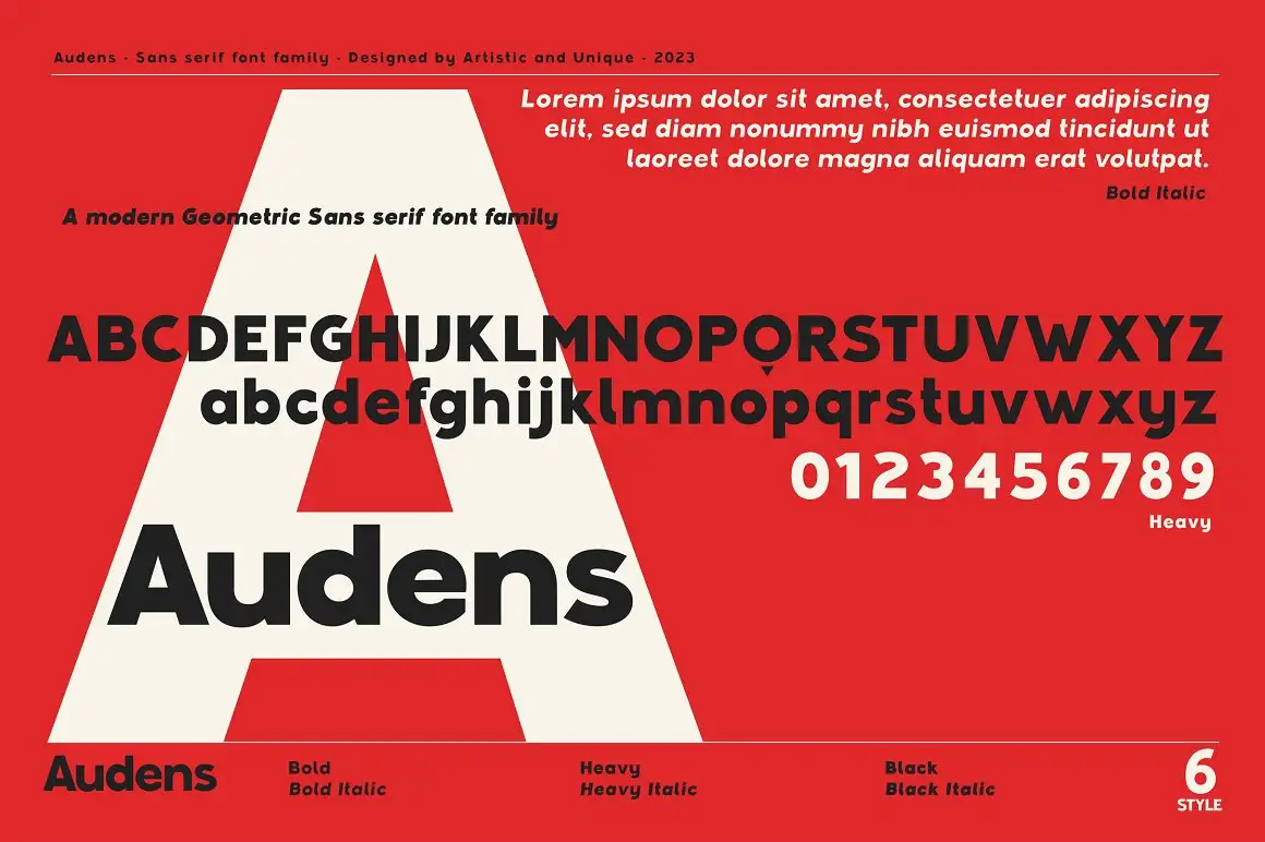 Audens - Sans Serif Font Family 2