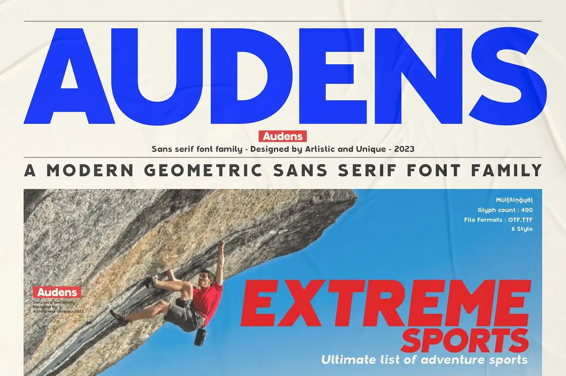 Audens - Sans Serif Font Family 5