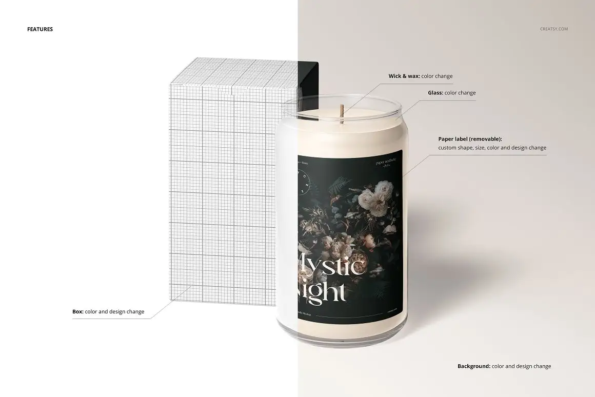 Can Glass Candle Mockup Set 3