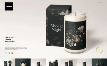 Can Glass Candle Mockup Set