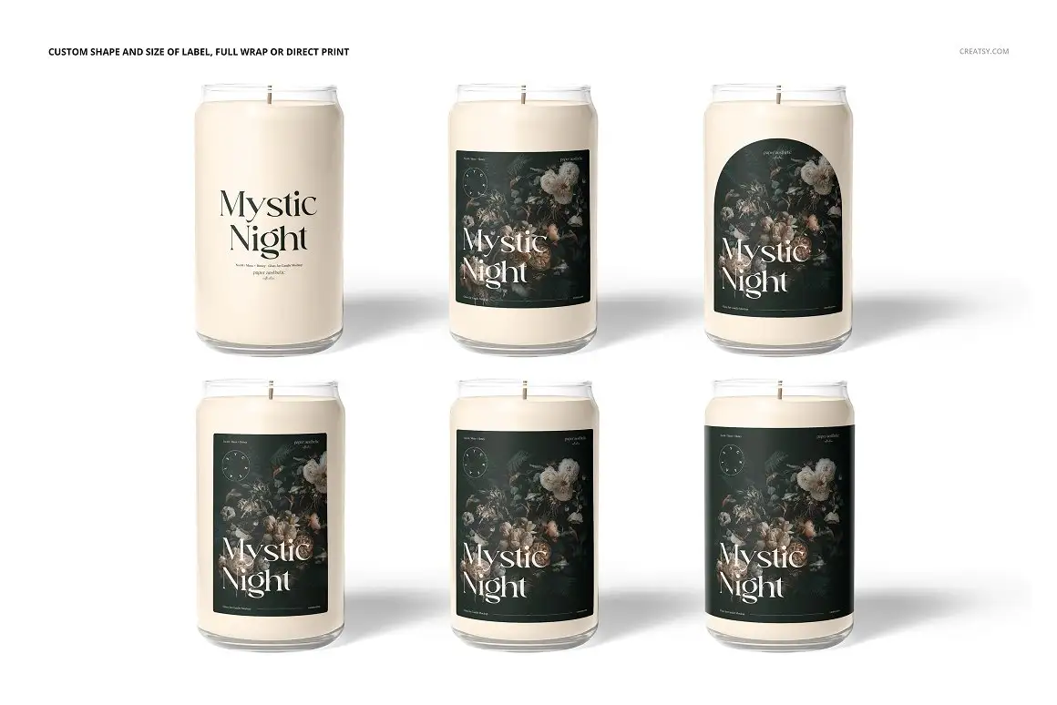 Can Glass Candle Mockup Set 4