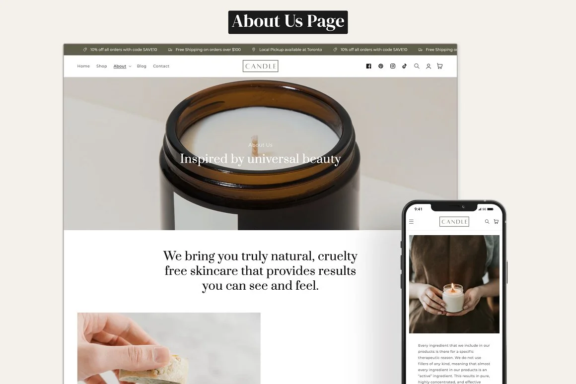 Candle - Beauty Shopify Theme 3