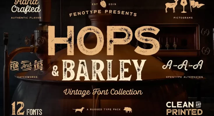 Hops And Barley font Collection