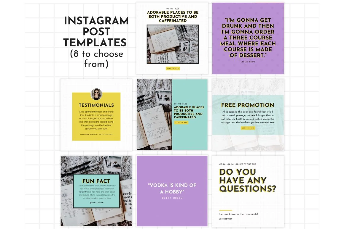 Instagram Template Yellow Canva 2