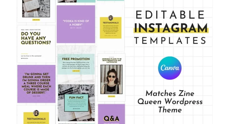 Instagram Template Yellow Canva