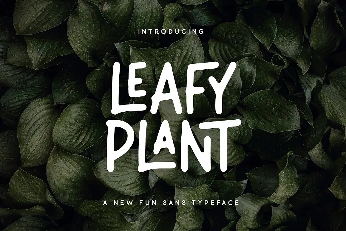 Leafy Plant Fun Typeface