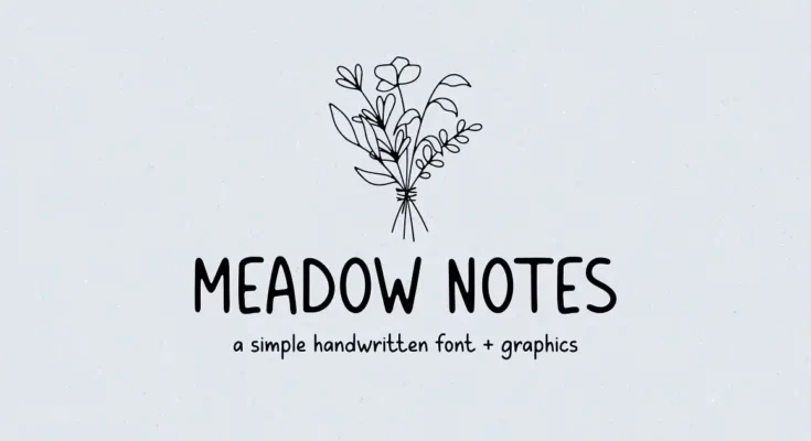 Meadow Notes - Handwritten Font