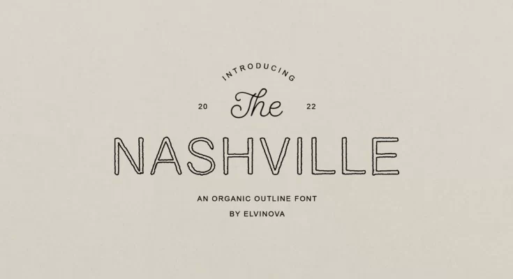 Nashville Outline Font