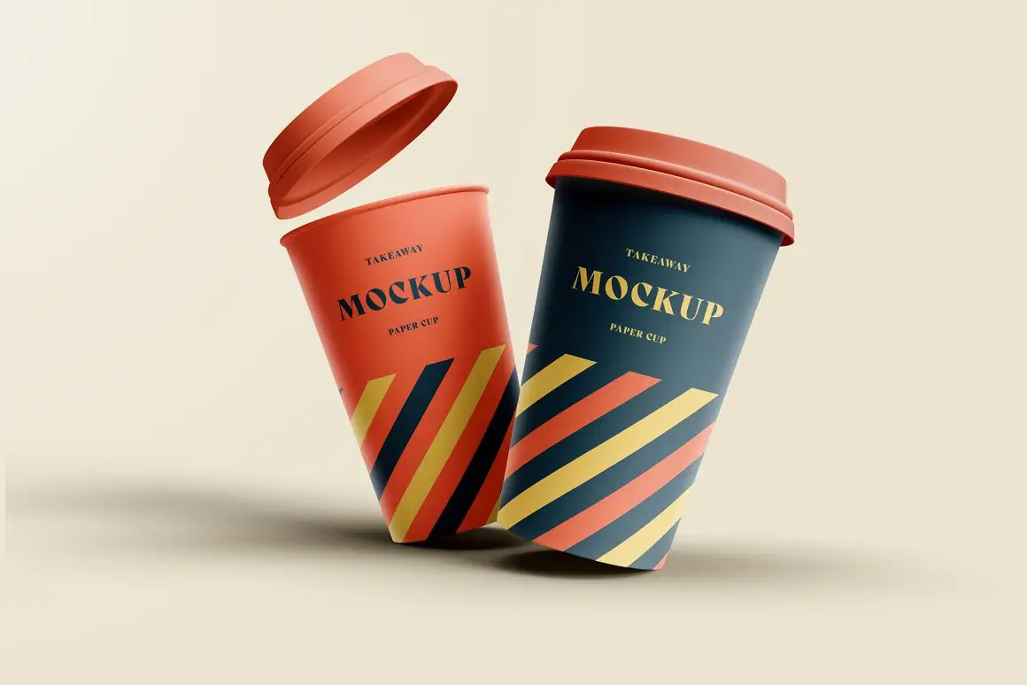 Take Away Paper Coffee Cup Mockups 5