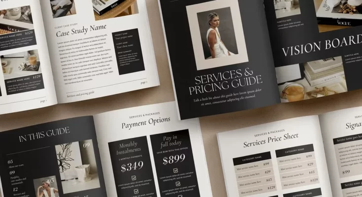 Services & Pricing Guide Brochures Design