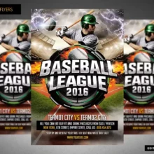 Baseball League Flyer Template