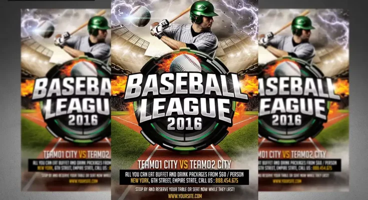 Baseball League Flyer Template