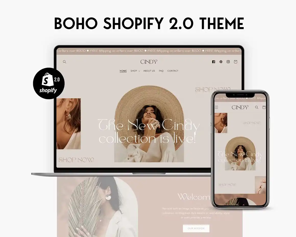 Cindy Boho Shopify Theme