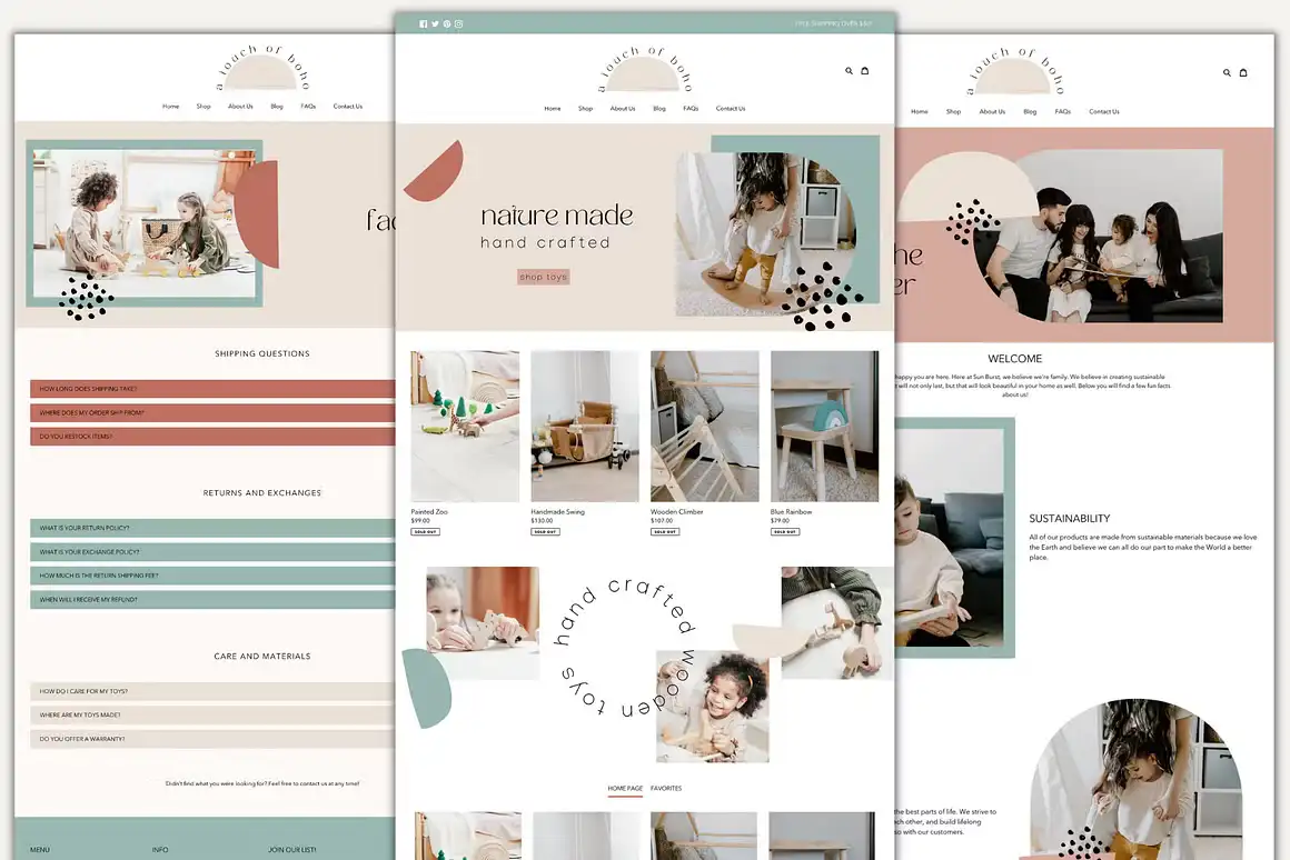 Easy Shopify Theme Touch of Boho 2