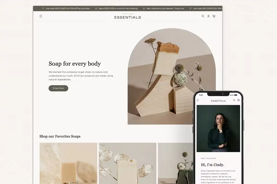 Essentials Beauty Shopify Theme