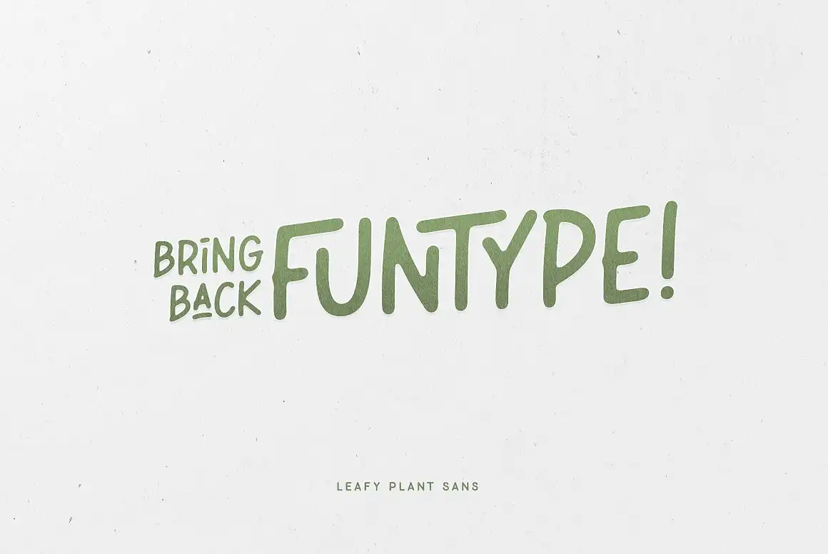 Leafy Plant Sans Typeface 2