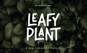 Leafy Plant Sans Typeface