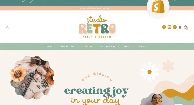 Retro Shopify Theme Website Template