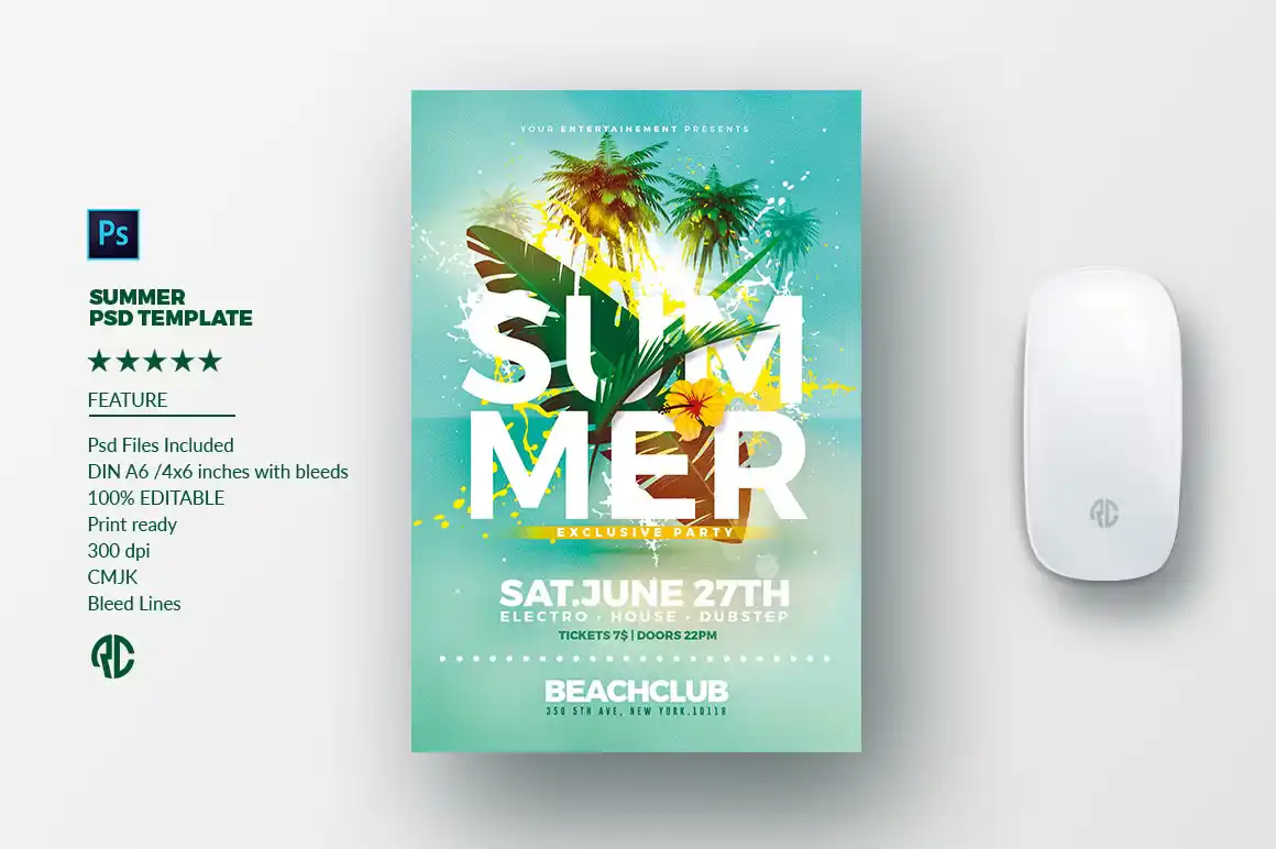 Summer Party Flyer Template 2