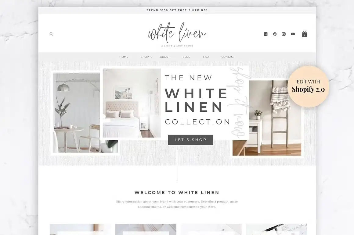 White Linen Shopify Theme