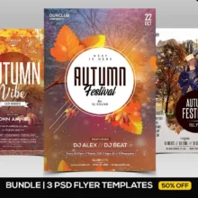 3 PSD Autumn Flyers