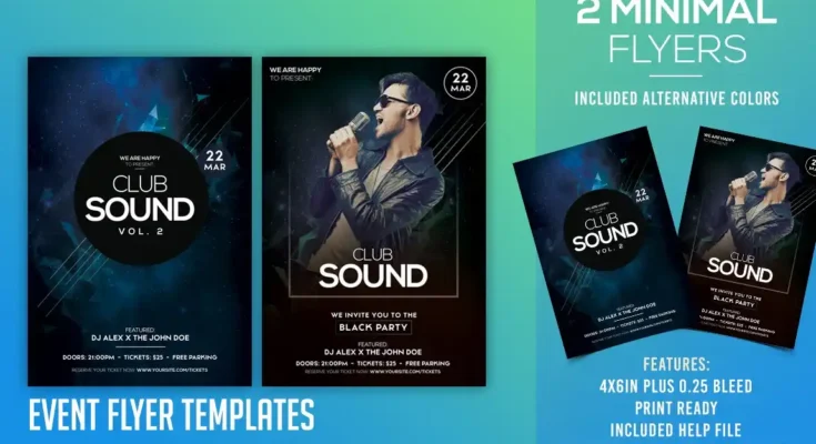Club Sound Flyer PSD Design