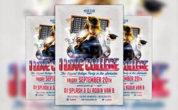 College Party Flyer PSD