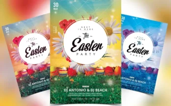 Easter Party Flyer Design