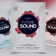 Futuristic Sound Flyer PSD