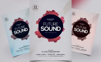 Futuristic Sound Flyer PSD