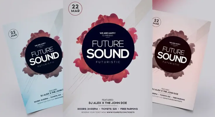 Futuristic Sound Flyer PSD