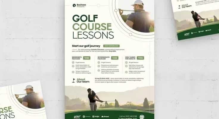 Golf Lessons Flyer Template