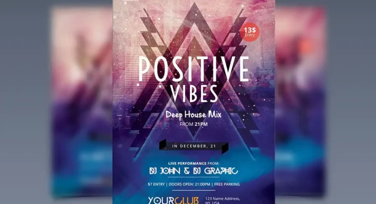 Positive Vibes Flyer PSD