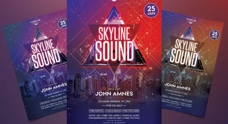 Skyline Sound Party Flyer