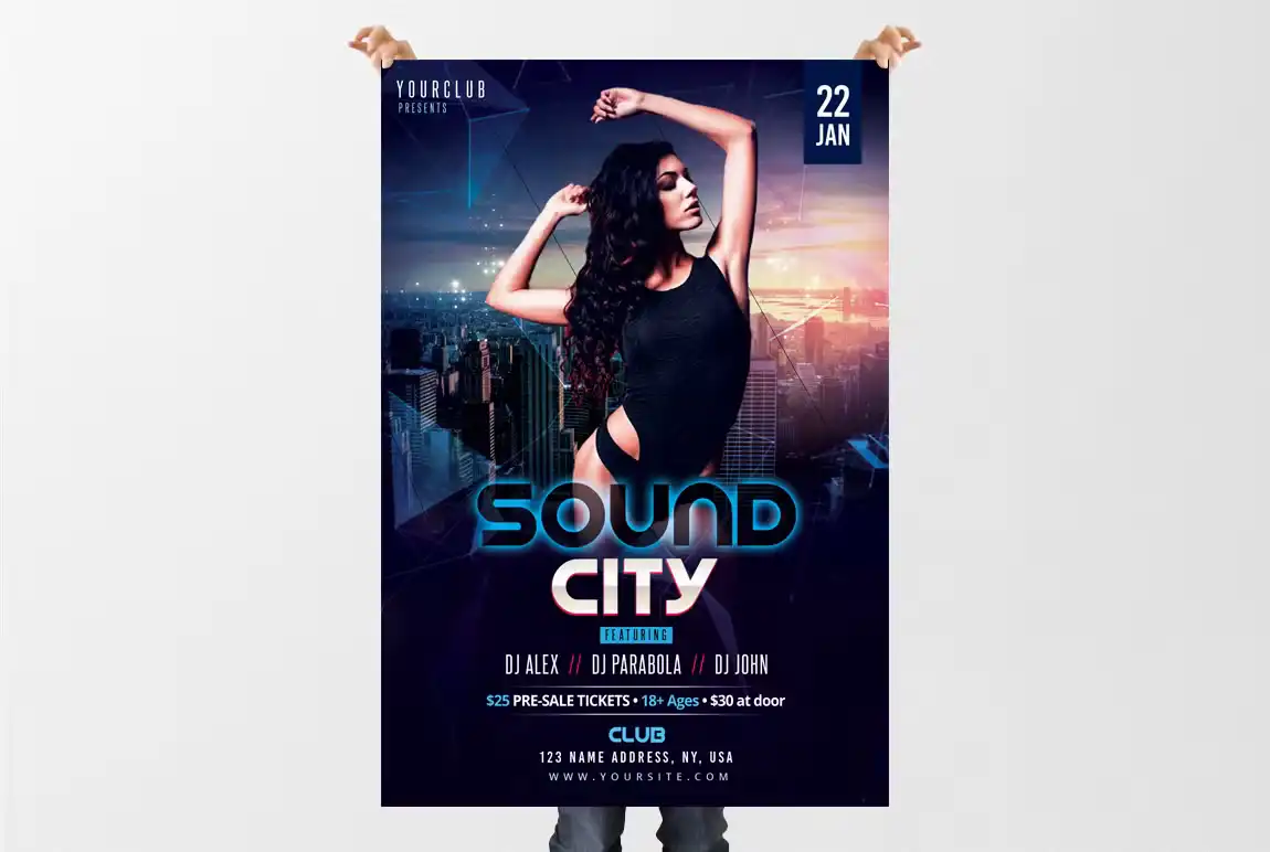 Sound City PSD Flyer Template 2