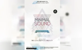 Sound Minimal PSD Flyer
