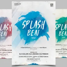 Splash Beat Flyer PSD