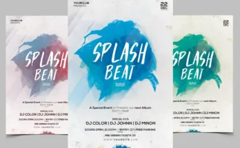 Splash Beat Flyer PSD