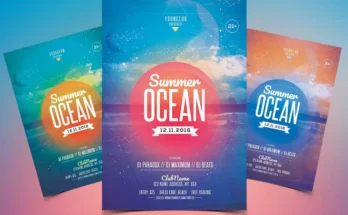 Summer Ocean PSD Flyer