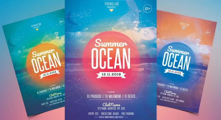 Summer Ocean PSD Flyer