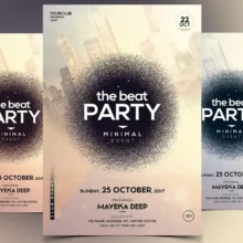 The Beat PSD Flyer Free Download The Beat PSD Flyer