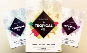 Tropical Party Flyer Design