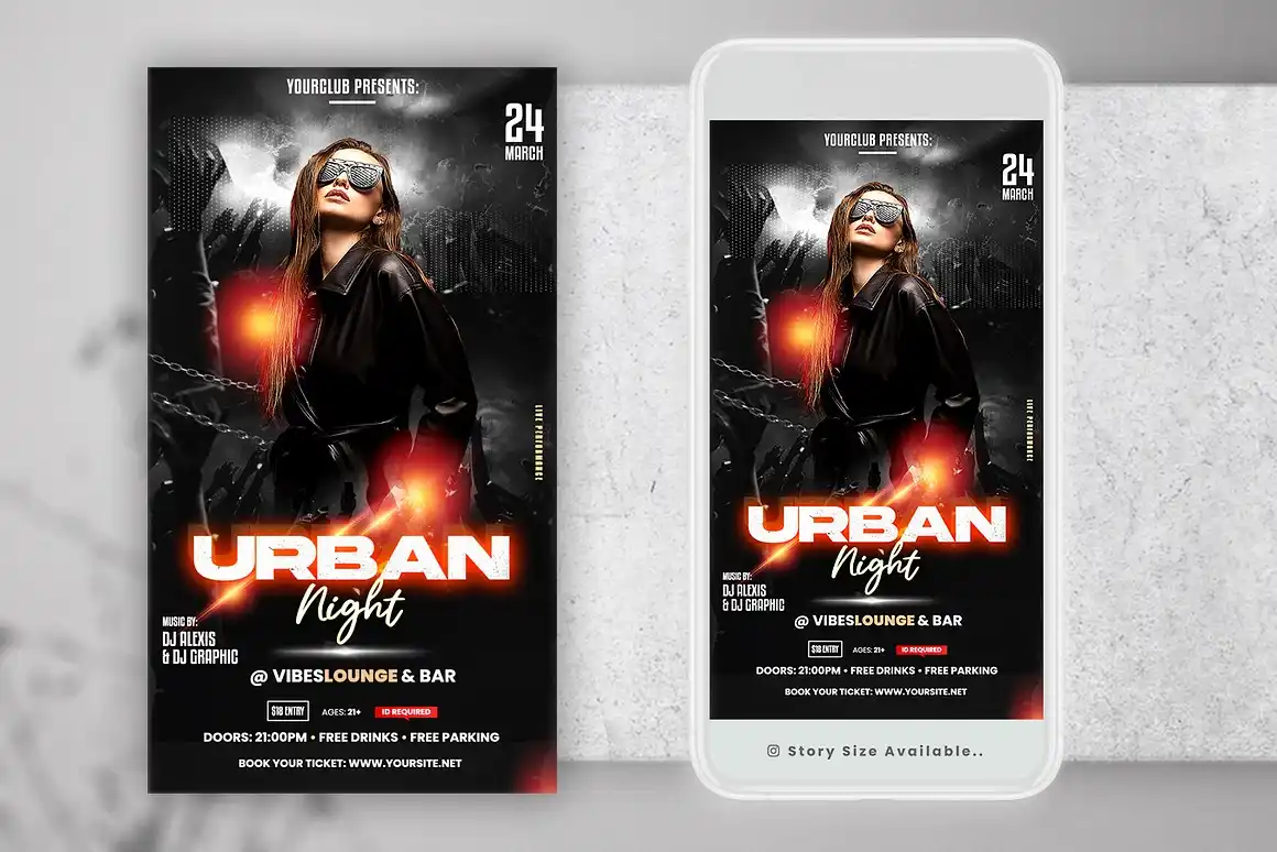Urban Night Party Instagram Flyer 2
