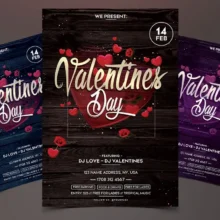 Valentines Day Flyer PSD