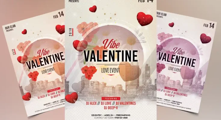 Vibe Valentines Flyer PSD