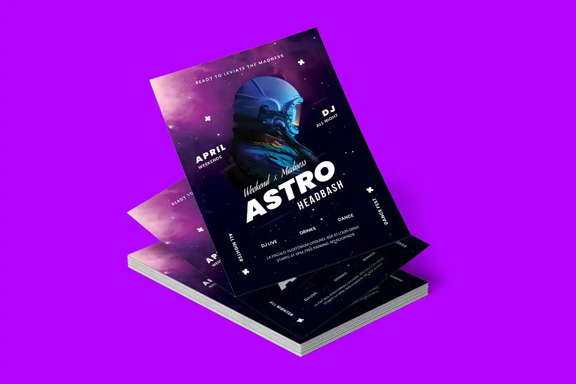 Weekend Astro DJ Party Flyer 2